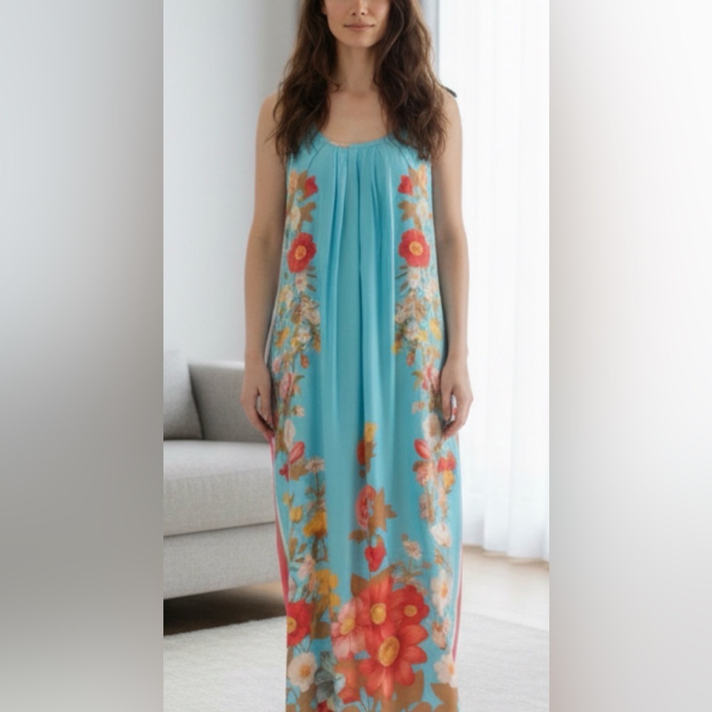 Aratta Floral Garden Dress - Blue Floral